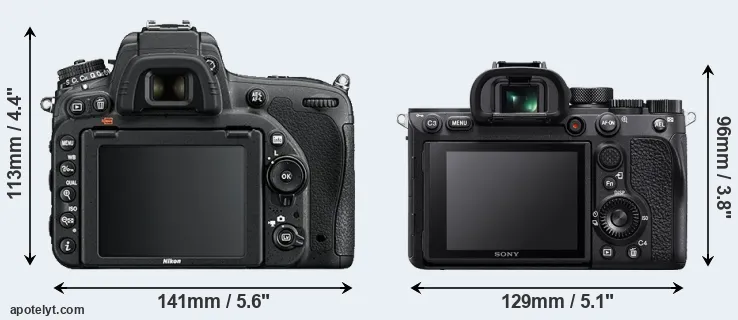 Comparison D750 or A7R IV rear