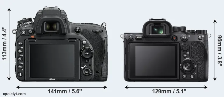 Comparison D750 or A7R IVA rear