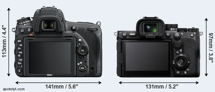 Comparison D750 or A7R V rear