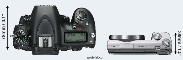 Compare D750 versus NEX-5 top