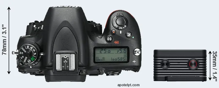 Compare D750 versus RX0 II top
