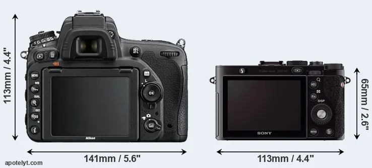 Comparison D750 or RX1 rear