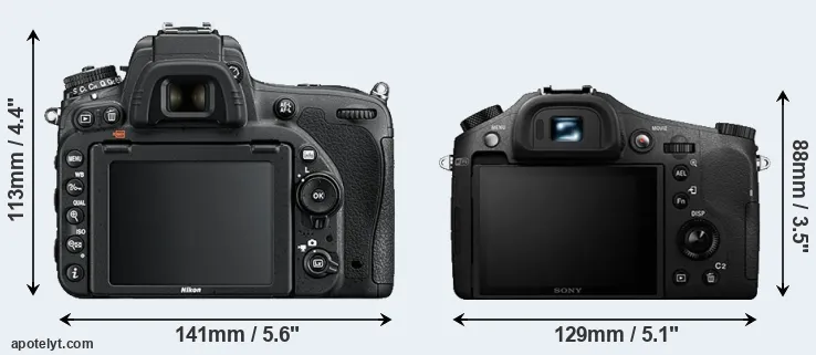 Comparison D750 or RX10 II rear