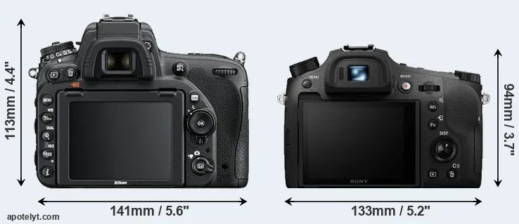 Comparison D750 or RX10 IV rear