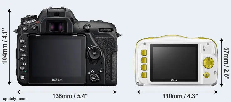 Comparison D7500 or W150 rear
