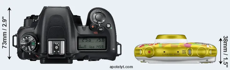 Compare D7500 versus W150 top