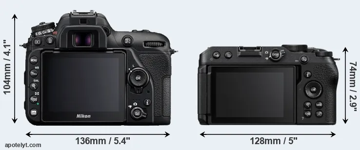 Comparison D7500 or Z30 rear