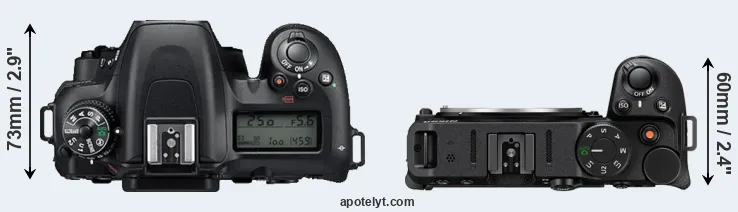 Compare D7500 versus Z30 top