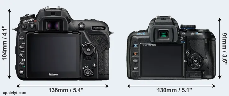 Comparison D7500 or E-420 rear