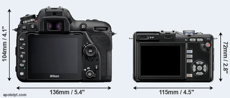 Comparison D7500 or E-PL1 rear