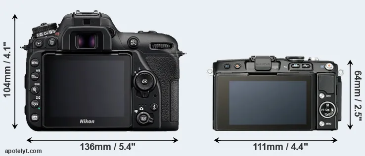 Comparison D7500 or E-PL5 rear