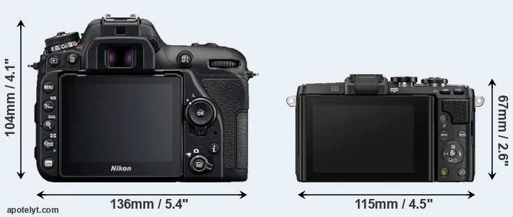 Comparison D7500 or E-PL7 rear