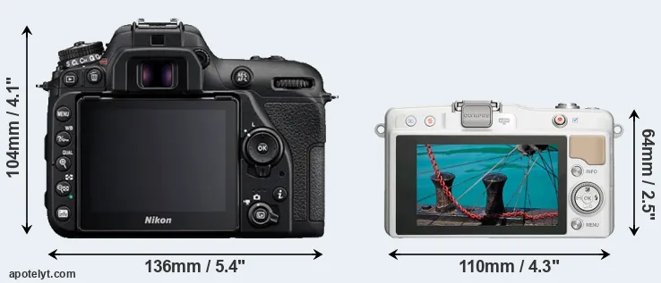Comparison D7500 or E-PM2 rear