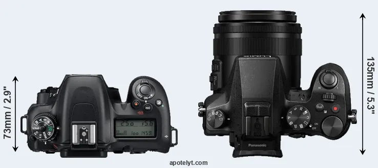 Compare D7500 versus FZ2000 top