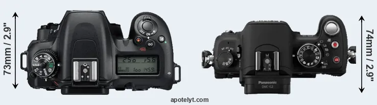 Compare D7500 versus G2 top