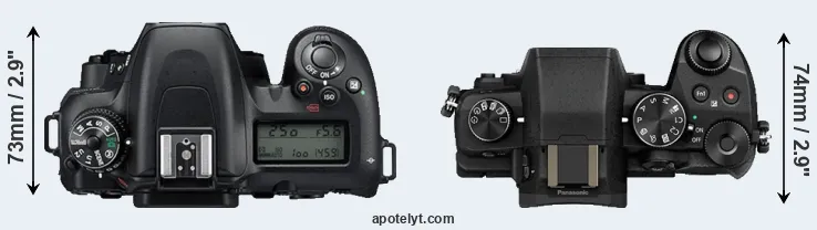 Compare D7500 versus G80 top