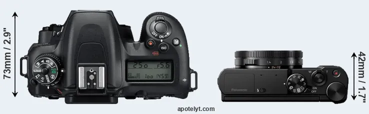 Compare D7500 versus LX15 top