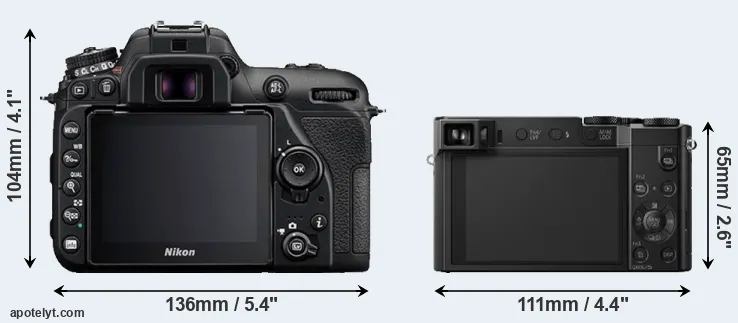 Comparison D7500 or TZ100 rear
