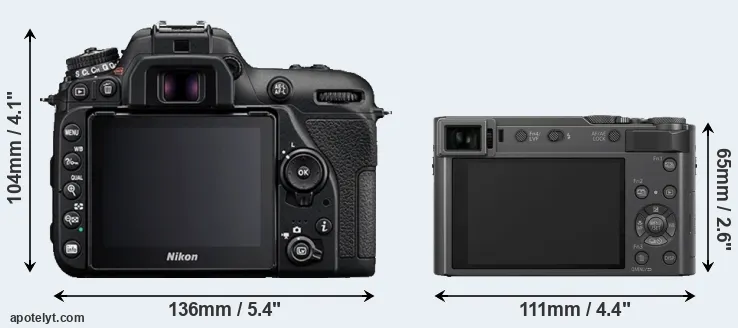 Comparison D7500 or TZ200 rear