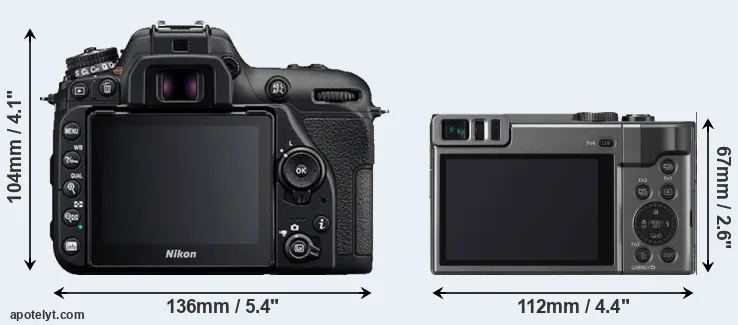 Comparison D7500 or TZ90 rear