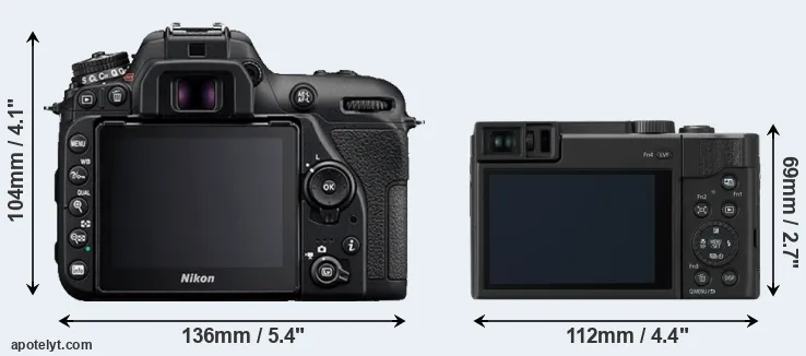 Comparison D7500 or ZS80 rear