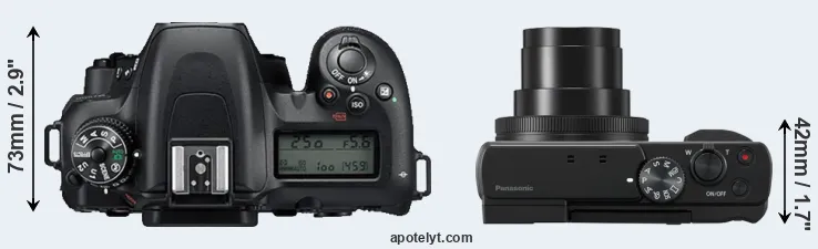 Compare D7500 versus ZS80 top
