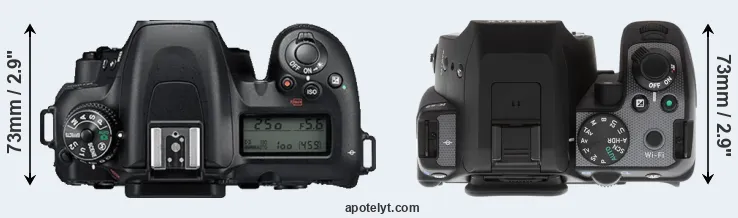 Compare D7500 versus K-S2 top