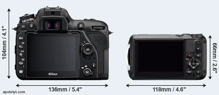 Comparison D7500 or WG-6 rear