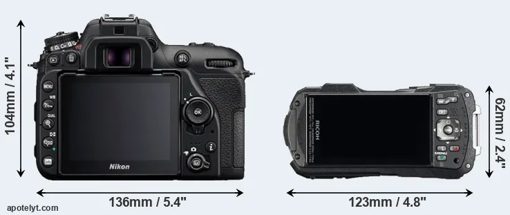 Comparison D7500 or WG-60 rear