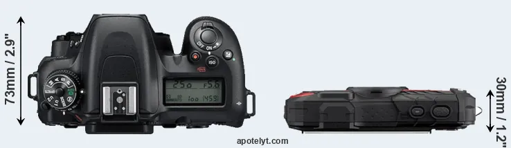 Compare D7500 versus WG-60 top
