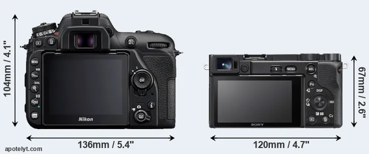 Comparison D7500 or A6100 rear