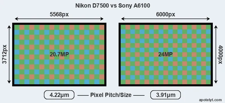 D7500 versus A6100 MP