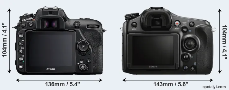Comparison D7500 or A68 rear