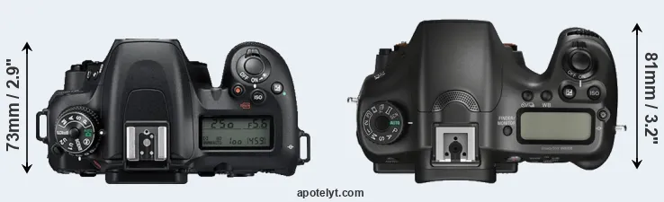 Compare D7500 versus A68 top