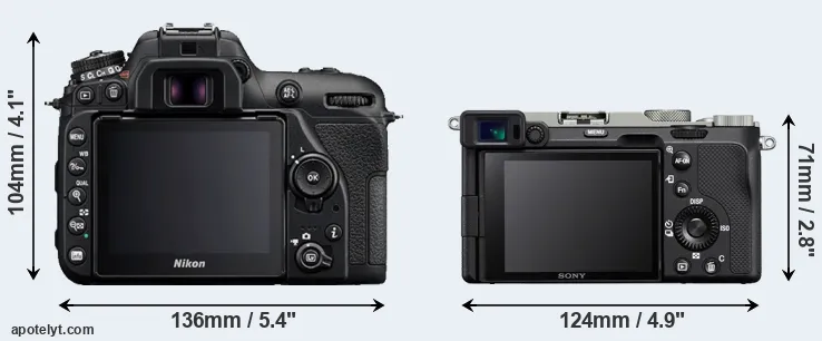 Comparison D7500 or A7C rear