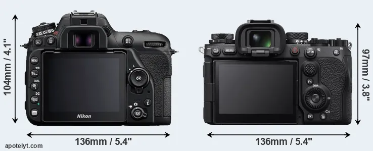 Comparison D7500 or A9 III rear
