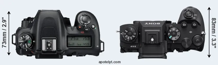 Compare D7500 versus A9 III top