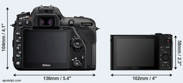 Comparison D7500 or HX90V rear
