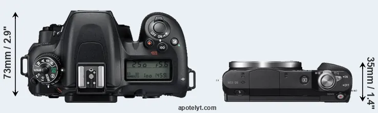 Compare D7500 versus NEX-3N top