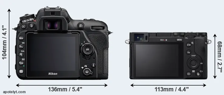 Comparison D7500 or RX1R III rear
