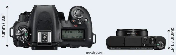Compare D7500 versus WX800 top