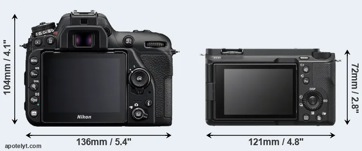 Comparison D7500 or ZV-E1 rear
