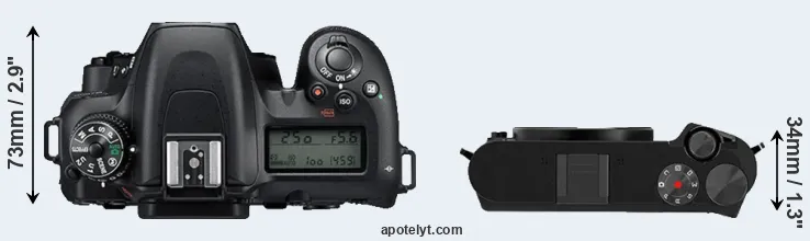Compare D7500 versus M1 top