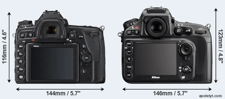 Comparison D780 or D800 rear