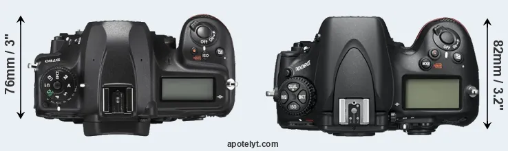 Compare D780 versus D800E top