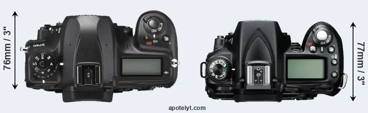 Compare D780 versus D90 top