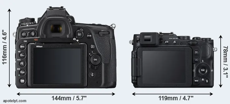 Comparison D780 or P7800 rear