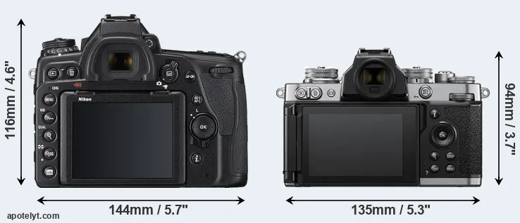 Comparison D780 or Z fc rear