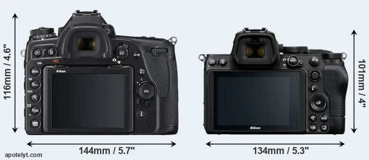 Comparison D780 or Z5 rear