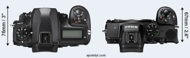 Compare D780 versus Z5 top